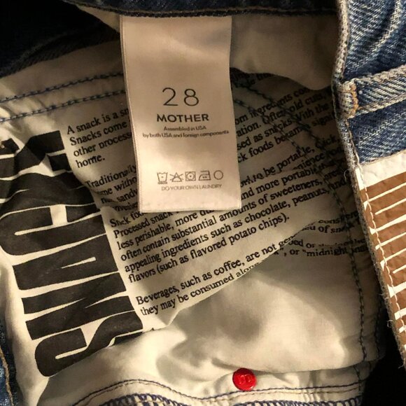 NWT MOTHER SNACKS The Candy Stick Maxi Denim Skirt Dine N' Dash 28 MSRP $238 - Picture 11 of 13